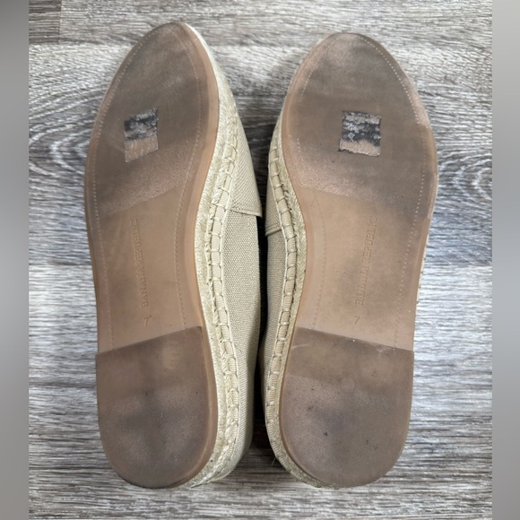Banana Republic Shoes Womens sz7 Tan Espadrille Linen Neutral Coastal Boho Beach - Picture 6 of 6